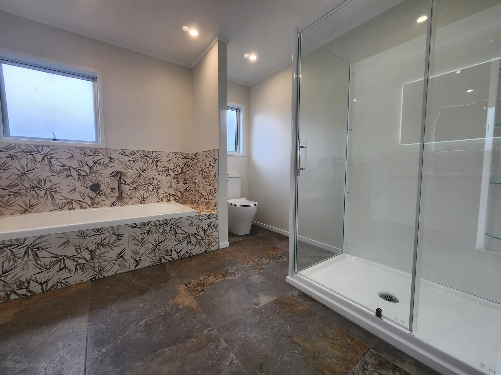 Bathroom tiling on a Massey new build, West Auckland
