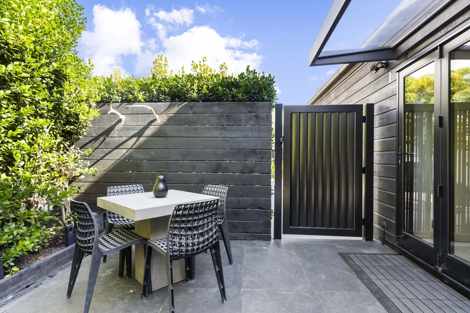 Outdoor courtyard tiling detail, Auckland