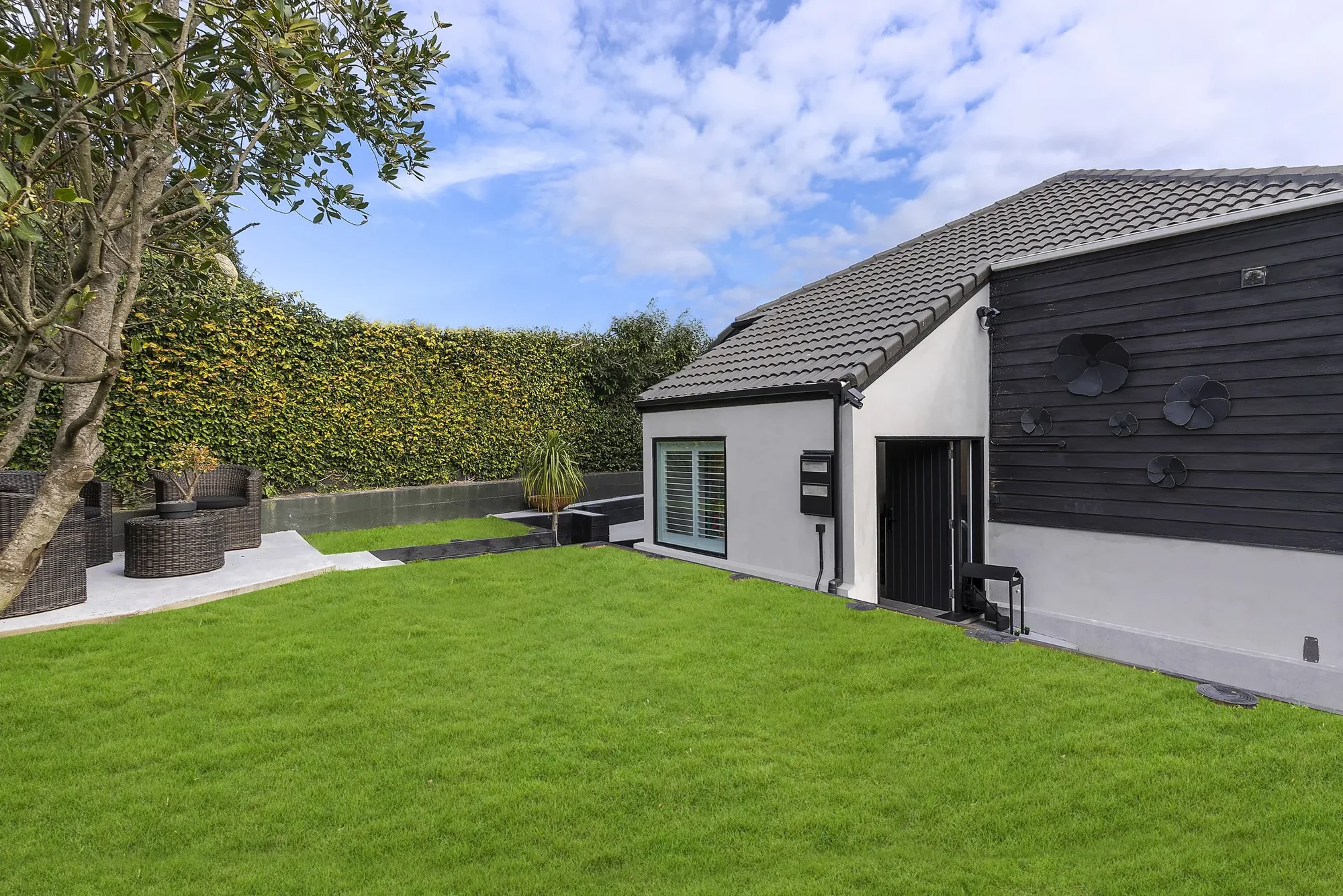 The compact backyard before its pool and courtyard transformation, Pt Chevalier, Auckland